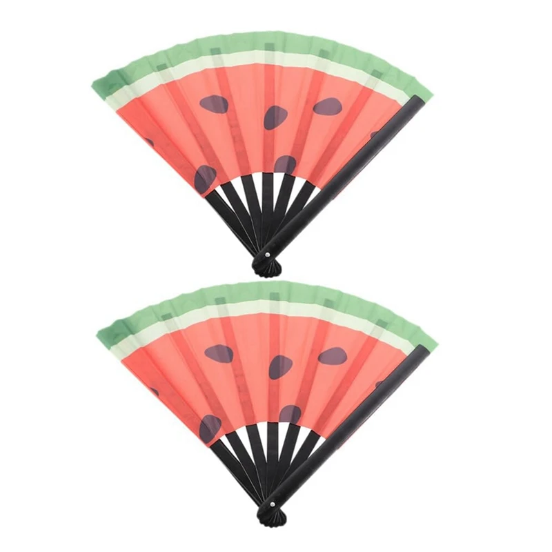 Folding Fan, Watermelon Folding Fan Watermelon Hand Fan Fan China Japan Handheld Fan Festival Fan Supplies