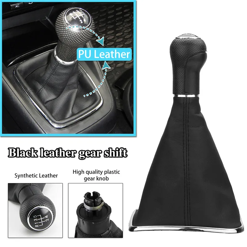 5 Speed For 1999-2004 Volkswagen Jetta 1999-2005 For Volkswagen Golf 4 Frame Gear Shift Knob Lever Shifter Gaiter Boot