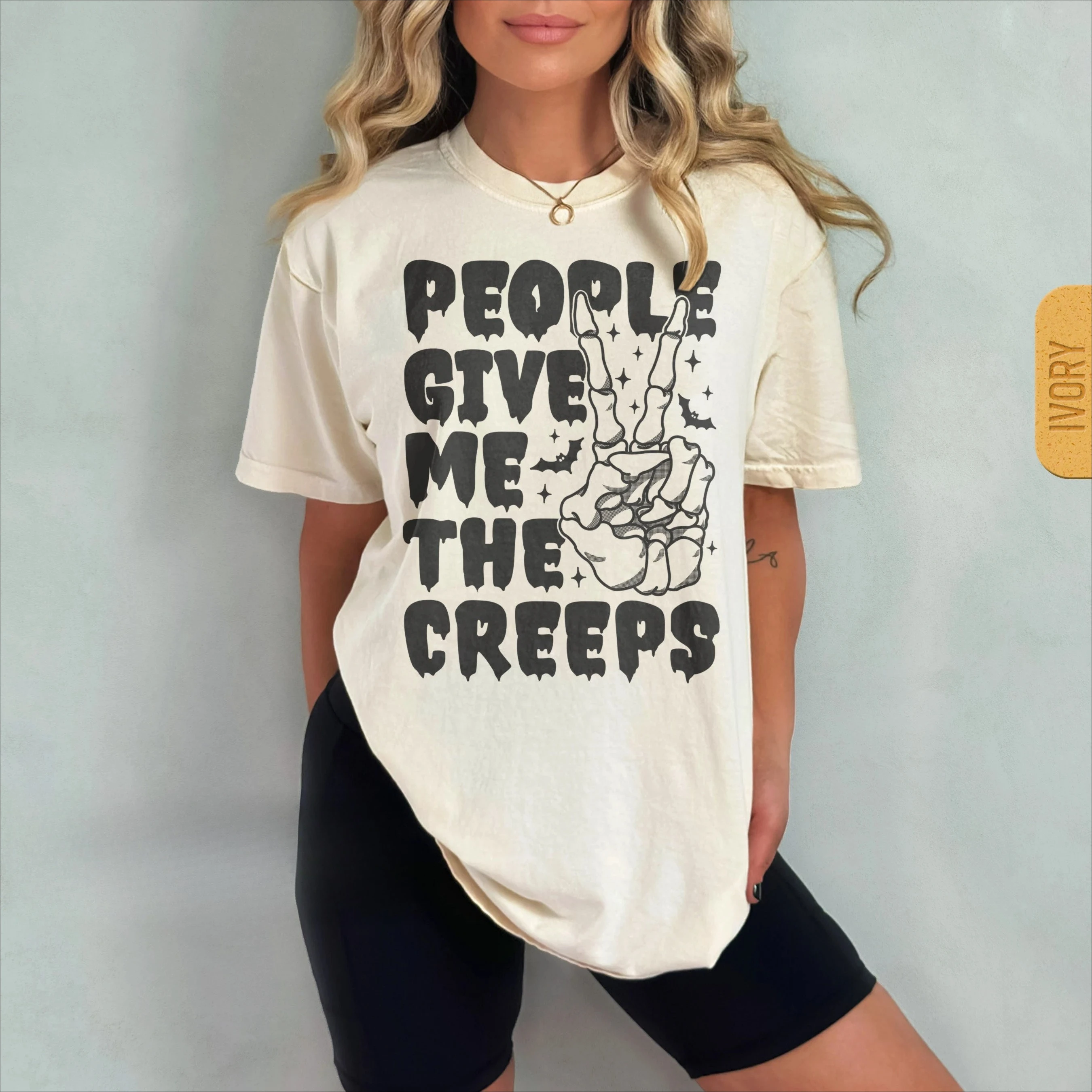 Those People Give Me Chills - Halloween Horror T-shirts, Skeleton Hand T-shirts, Peace Signs, Fun Halloween Gifts