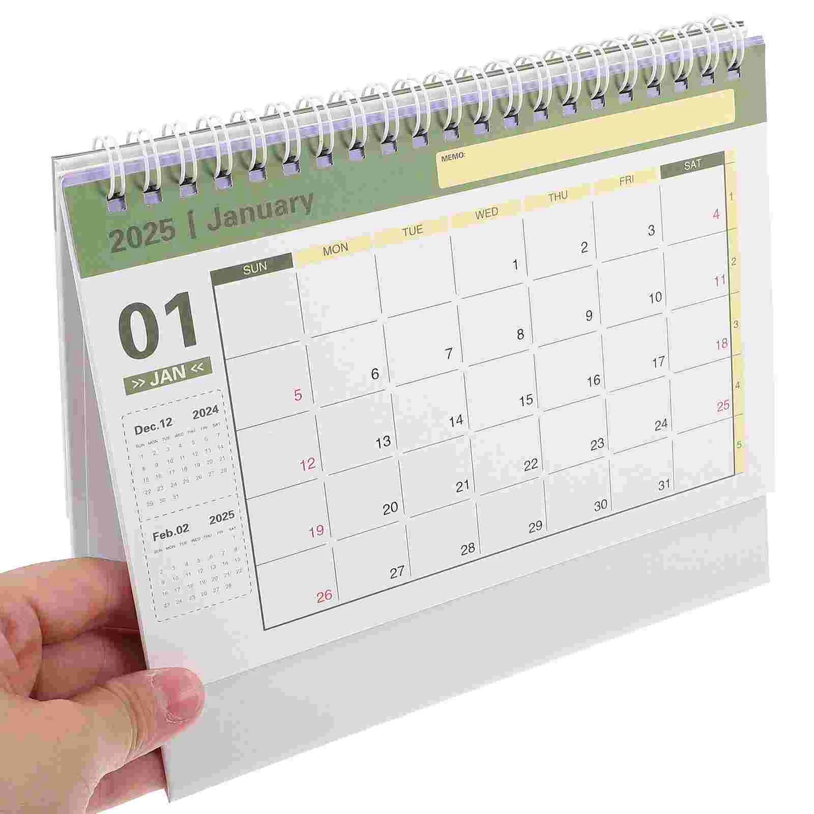 Imagem -03 - Calendário de Mesa Decorações de Mesa para Relógio Digital Mês de Escritório 2024 Fornecimento em pé Doméstico Pequeno 2025