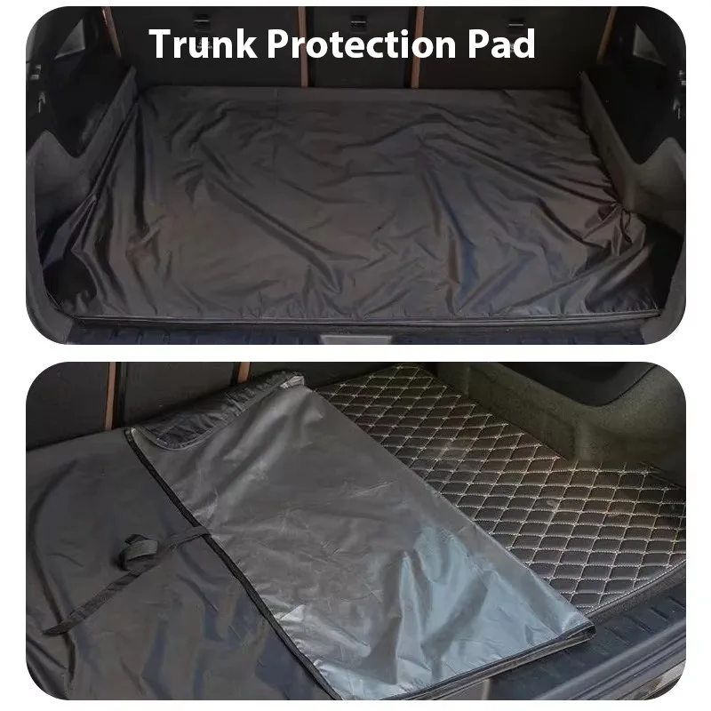 

MOBIDEA Universal Car Trunk Anti-Dirty Mat Black Cargo Protector Cloth with Privacy Cover for Daily Use and Travel