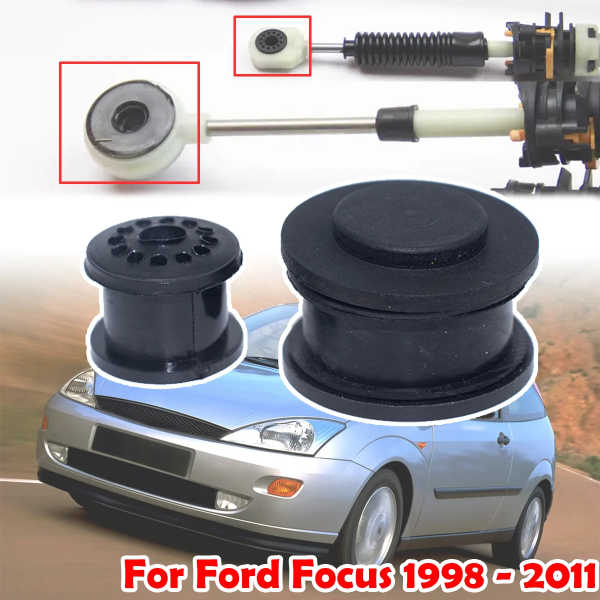 

For Ford Focus 98-2011 Gearbox Cable Sleeve Linkage Rubber Bushing Repair Kit 2S6R7E395AG Shift Lever Assembly Replacement Part