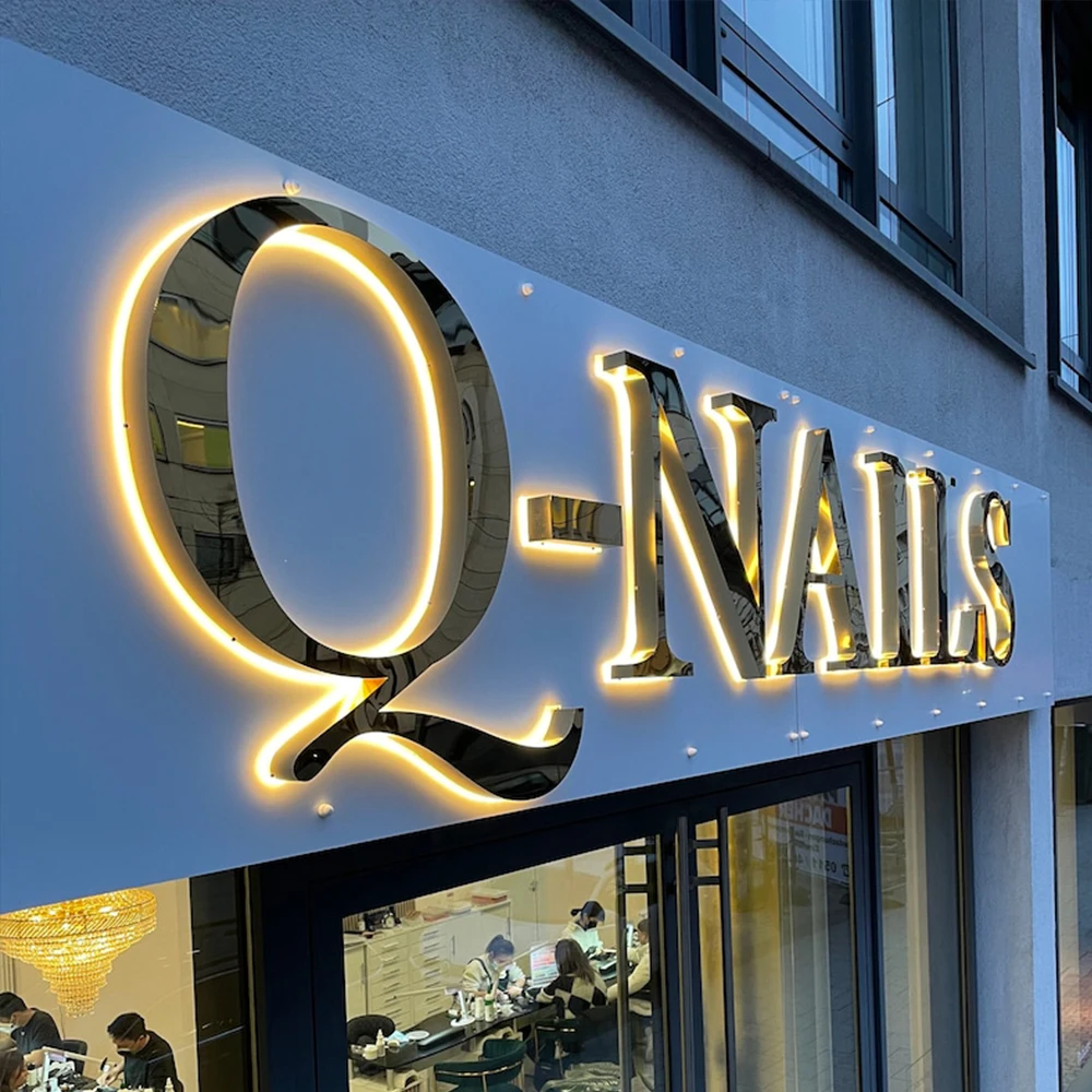 Custom 3d Led Illuminated Sign Store Front Shop Sign for Business Advertising Outdoor Led Letter Sign