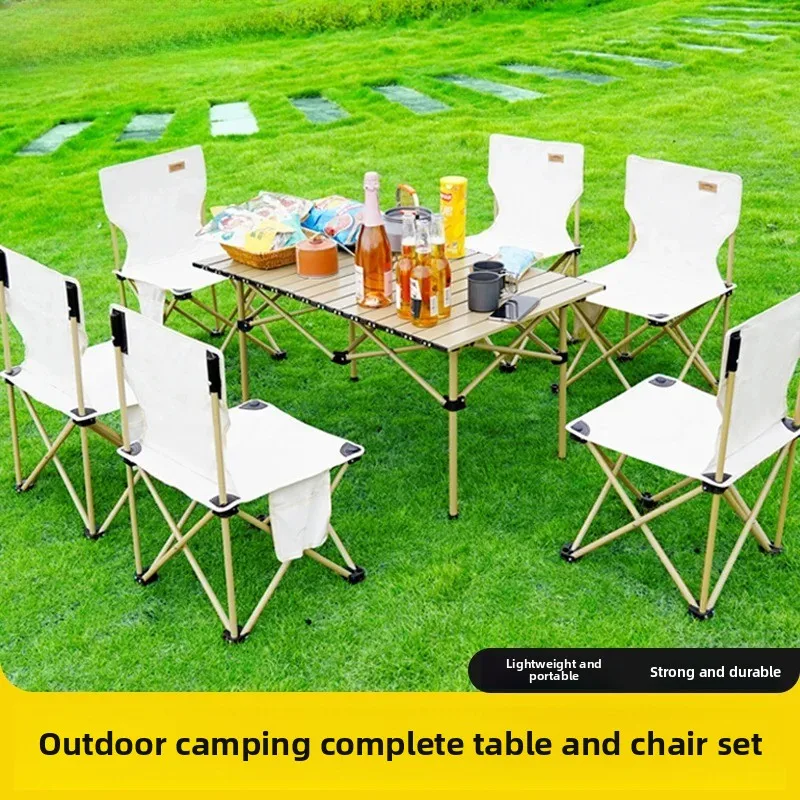 

Outdoor Folding Tables and Chairs, Portable Egg Roll Tables, Lightweight Camping Tables, Booth Tables, Camping Equipment