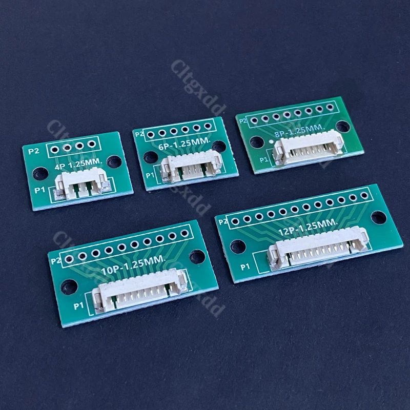 1,25 mm Rastermaß Horizontaler SMD-Anschlussadapter 4P 6P 8P 10P 12P JST-Adapterplatine umgewandelt in 2,54 mm DIP-Stiftleiste PCB-Testplatine – Detail 5