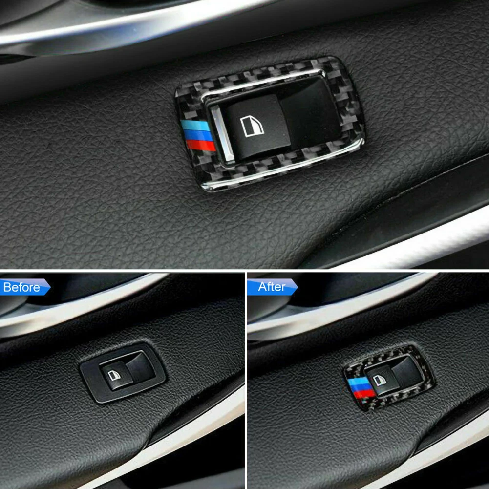 4-Piece Loading Door And Window Switch Frame Is Applicable To BMW F20 F30 F34 f36 F48 1 3 4 Series Decorative Cover Auto Parts