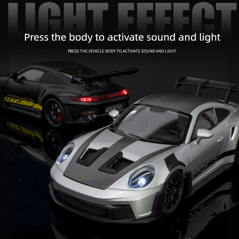 Cool Stuff Toy Car Funny Gift-1:24 Scale Alloy Sport Car Toy,Model Decoration,Kawaii Inertial Pull-back Racing Car,Toys for Kids