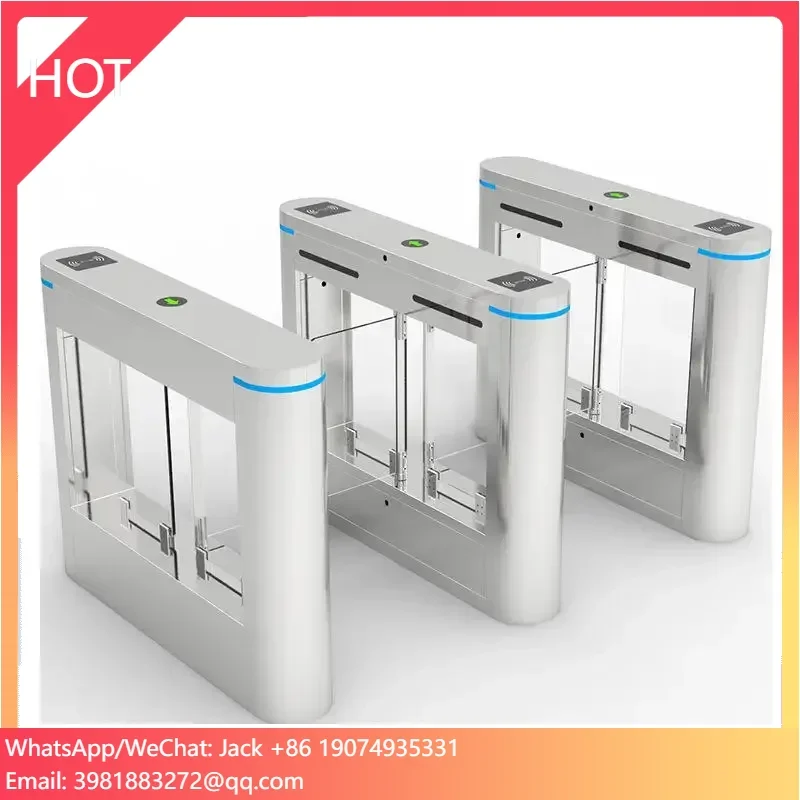 

Turnstile Gate Modern Qr Code Swing Barrier Gate For Building Medium Height Turnstile System