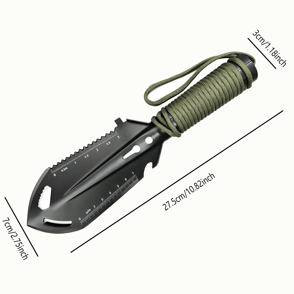 Outdoor Adventure Treasure Hunt Portable Sappers Shovel with Bag Stainless Steel Multifunctional Hand-held Small Digging Shovel