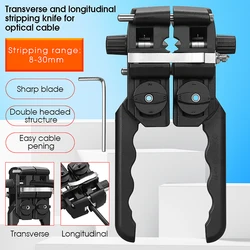 AUA-F9 Fiber Optic Stripper Transverse and longitudinal stripping knife 8-30mm Cable Jacket Slitter Fiber Cable opening cutter