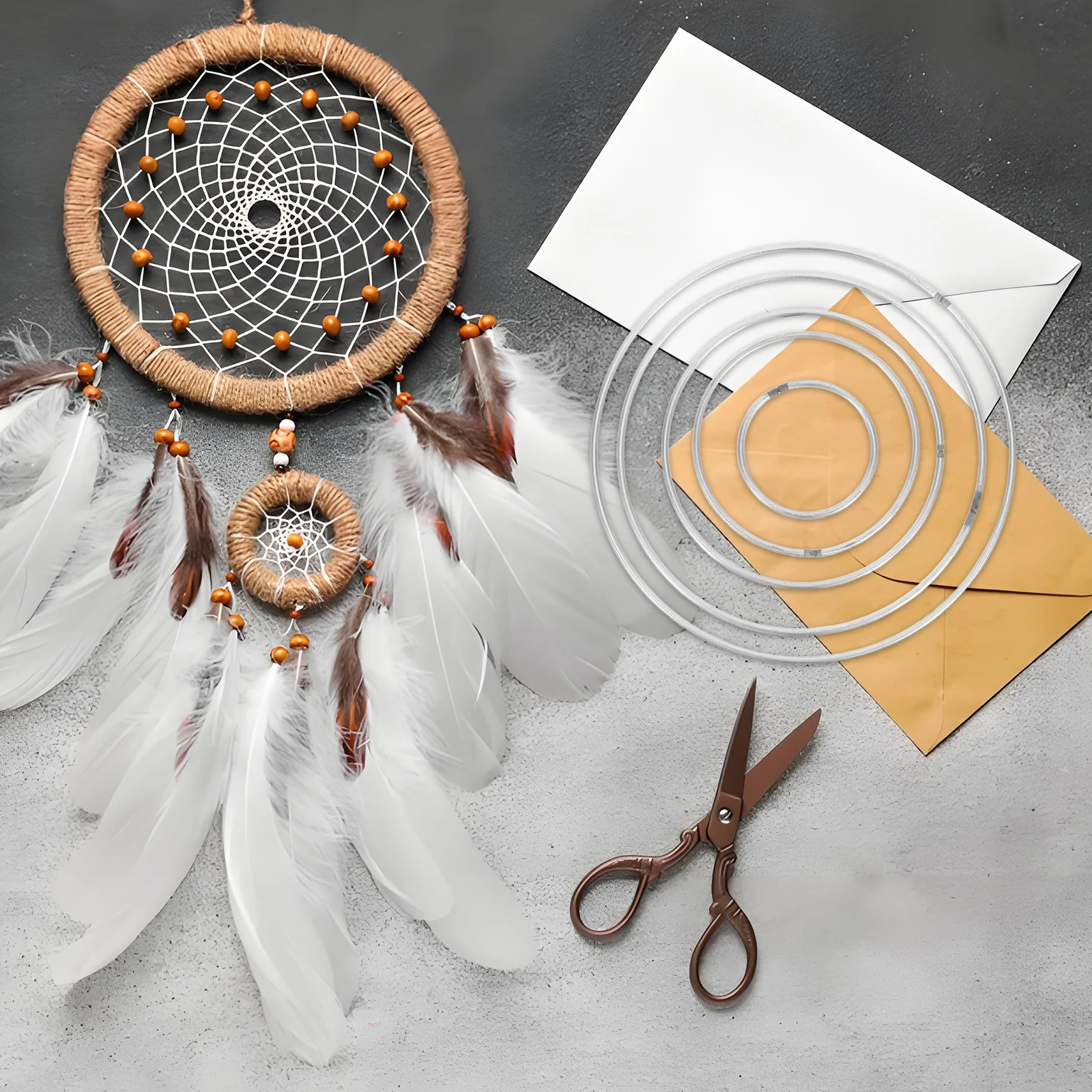 30 قطعة الأطواق المعدنية الحديد خواتم 50 مللي متر 80 مللي متر 100 مللي متر 130 مللي متر 150 مللي متر DIY زاك إطارات مكرميه اكاليل الأزهار الديكور الحرف #5