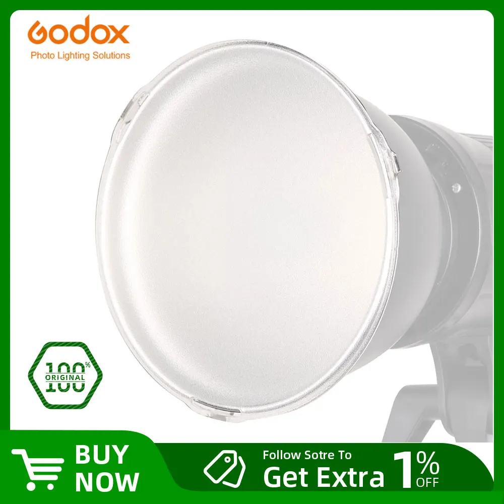 Godox 7 inch 18.3cm Diffuser Filter for Standard Reflector Studio Strobe Flash Speedlite Reflector AD600BM AD600B DE300 DE400