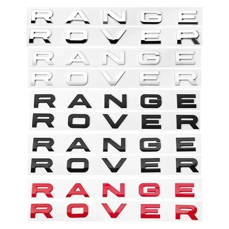 3D ABS Range Rover Car Bonnet Letters Logo Badge Emblem Sticker Accessories For Land Rover Discovery Defender Sport Evoque HSE