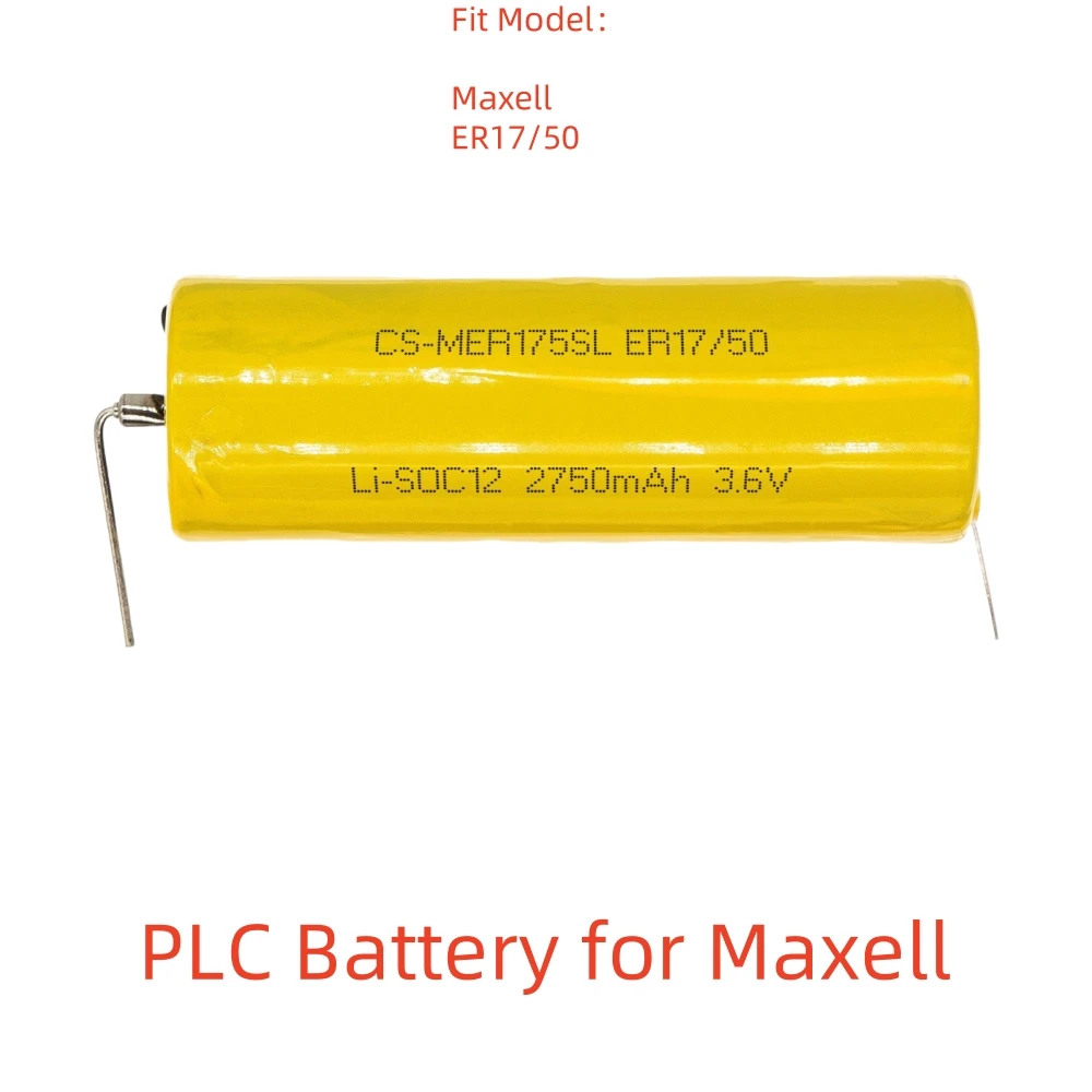 Non-Rechargeable Li-SOCl2 PLC Battery for Maxell - 3.6V 2750mAh | Compatible with ER17/50