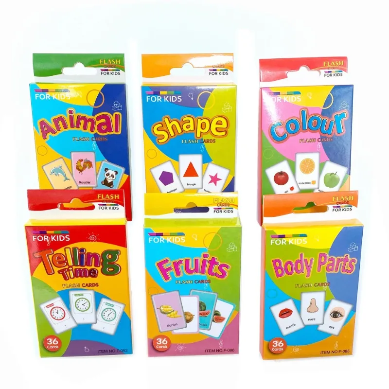 

Flash Card Cognition Game Montessori Animal Fruits Body Learning Double Side Early Educational Toys for Kids Children Gift