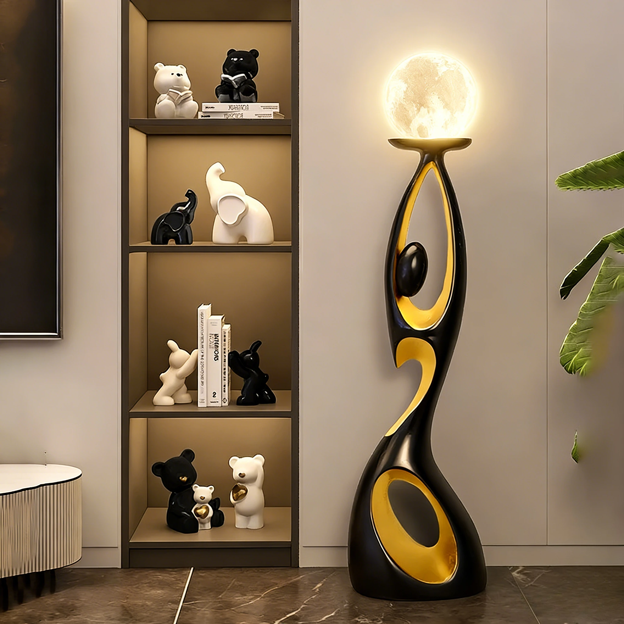 Art Deco Floor Lamp Moon Color - огляд і ціна Resin Art On Floor