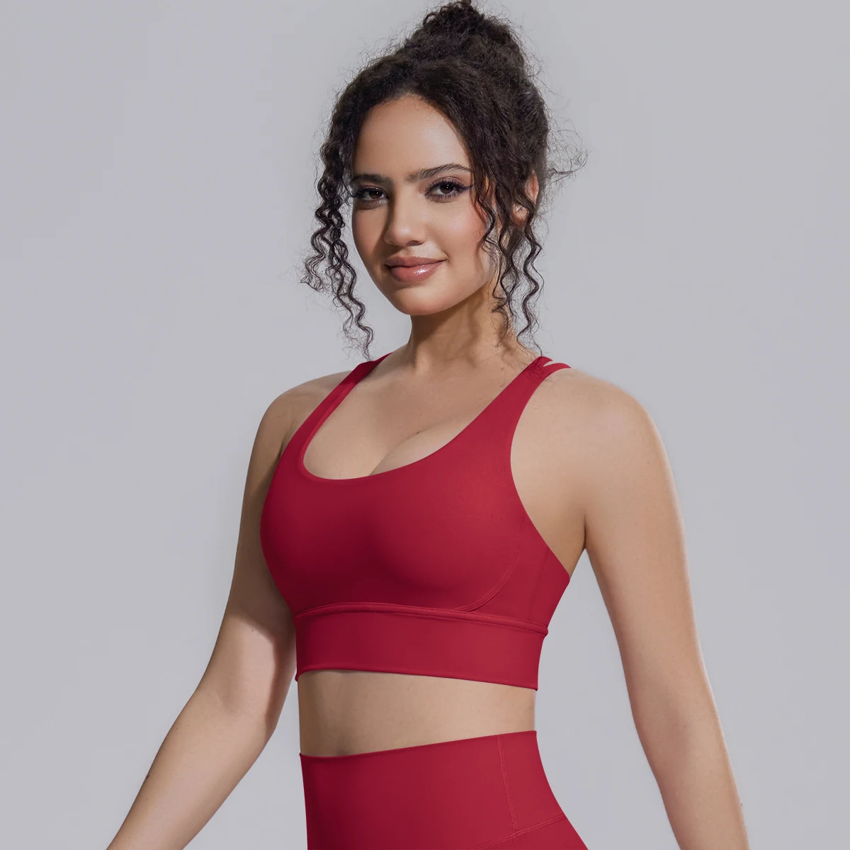 Damen Einfarbiger Schöner Rückenfreier Yoga-BH Yoga-Unterwäsche mit Brustpolster Sommer Fitness Sport Stoßfester Workout-Top Sexy BH – Detail 35