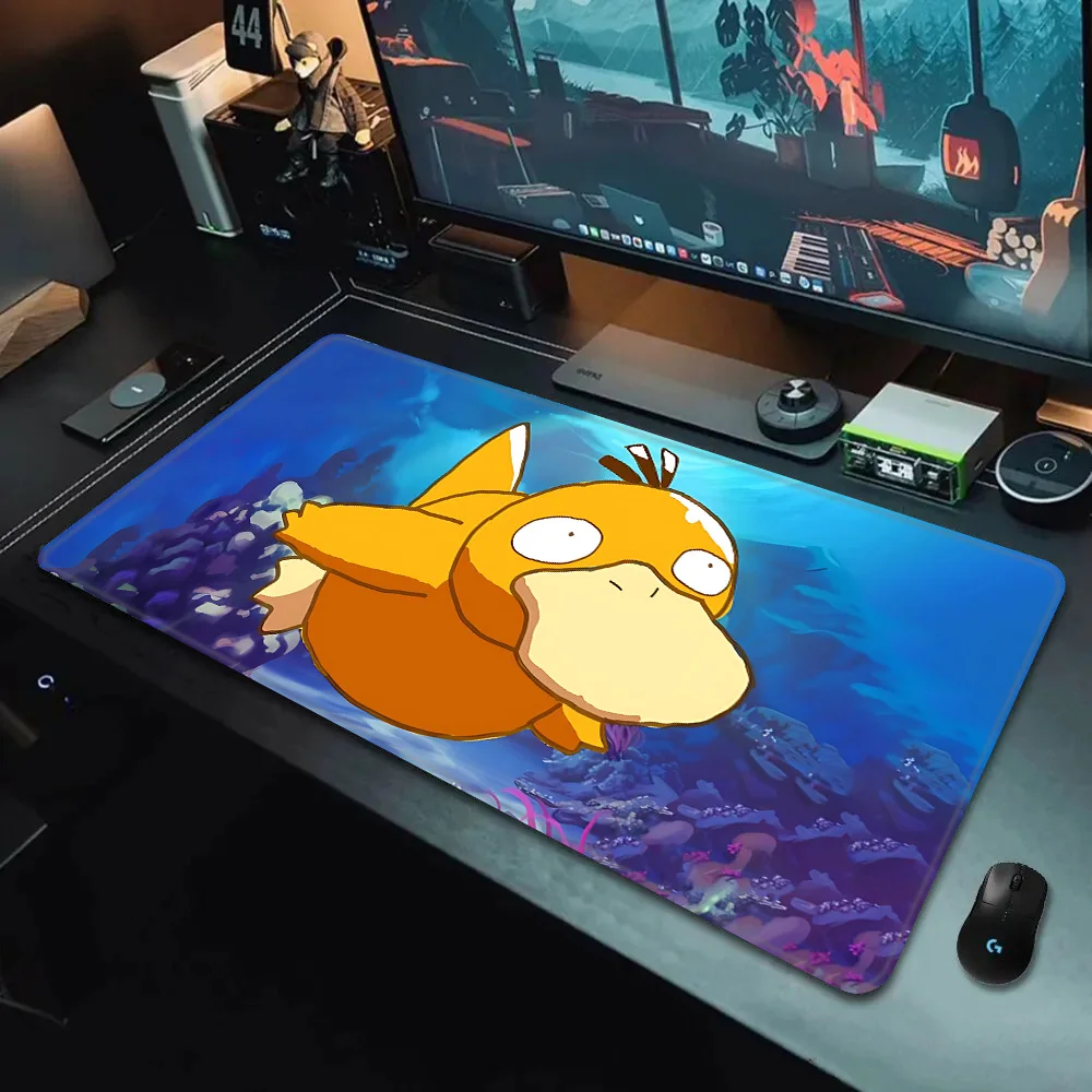 Cartoon anime Psyducks Mousepad HD Printing Computer Gamers Locking Edge Non-slip Mouse Pad XXL90x40cm Keyboard PC Desk Pad