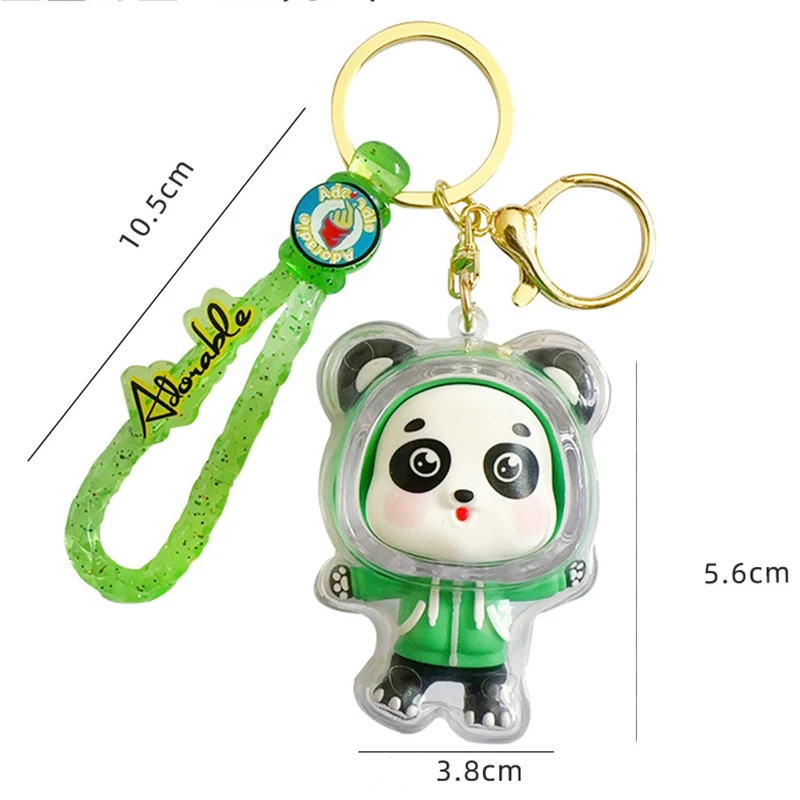 Nieuwe Cartoon Panda/Olifant/Nijlpaard Pop Sleutelhanger Student Creatieve Schattige Dier Schooltas Decoratieve Hanger Vakantie Verjaardagscadeau