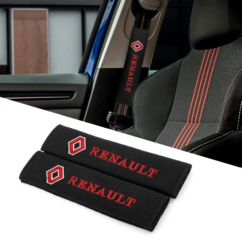 Car Seat Belt Cover styled Cotton Safety Shoulder Protector For Renault Megane 2 3 4 Twingo Clio Talisman Captur Trafic Scenic 2