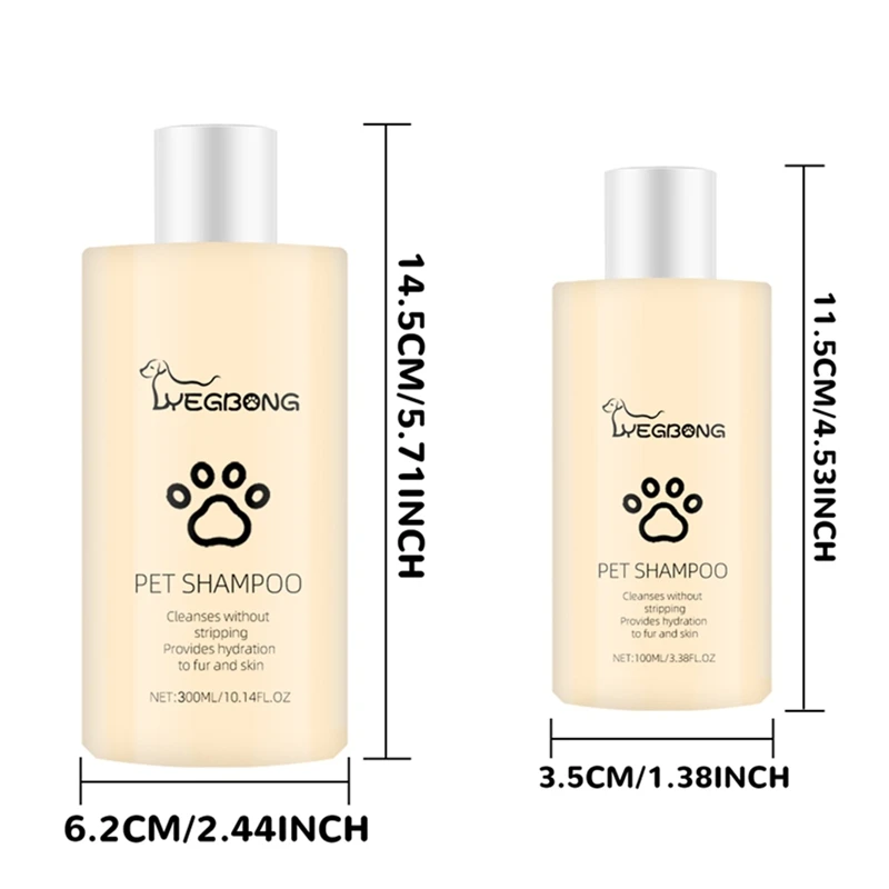 Shampoo For Dogs 100/300ml Anti Itch Cat Shampoo Natural Dog Body Wash Puppy Shampoo For Gentle Grooming Healthy Shiny Hair