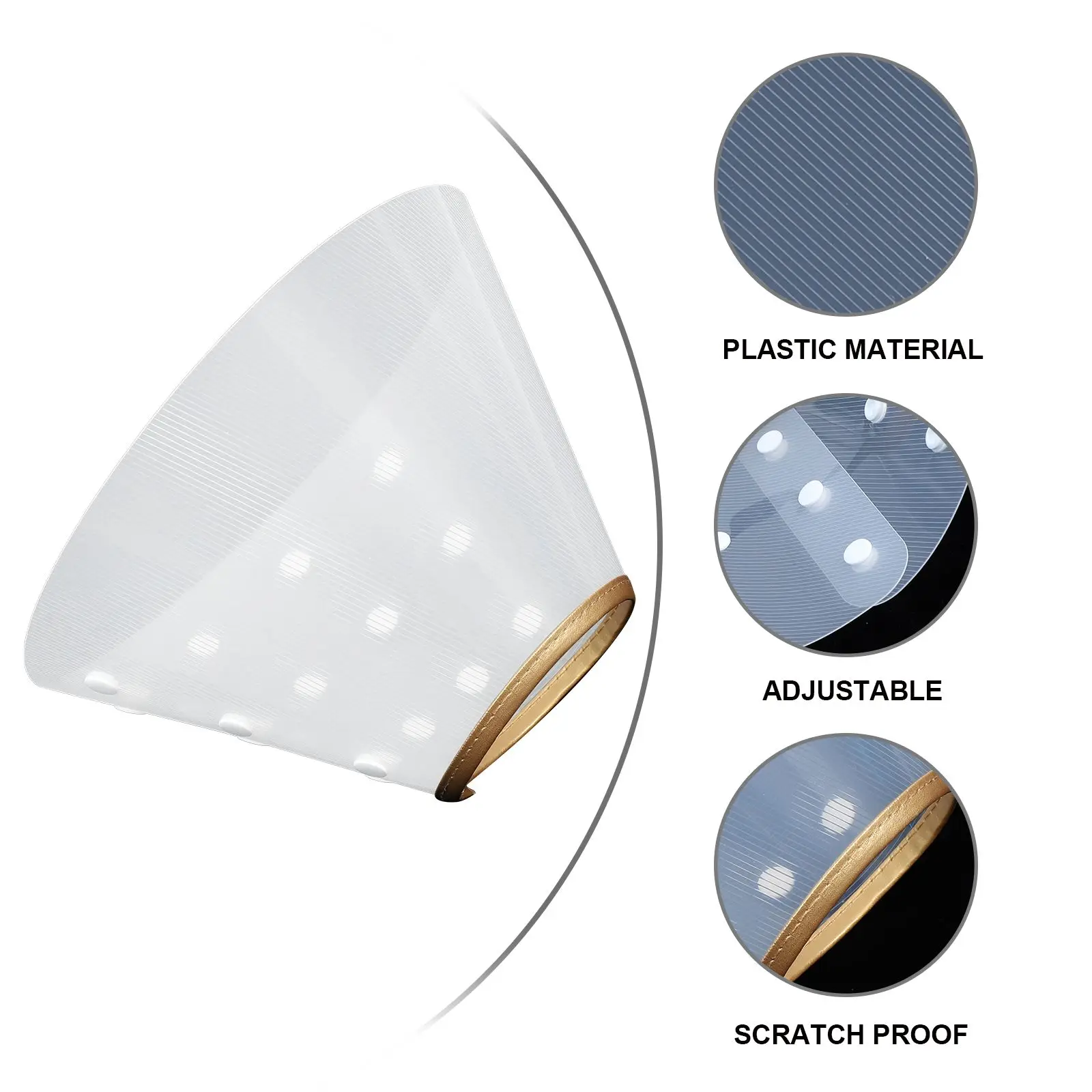 

Adjustable Pet Recovery Cat Kitten Puppy Dog For Wound Healing After Irritation Lightweight Plastic Neck Protector