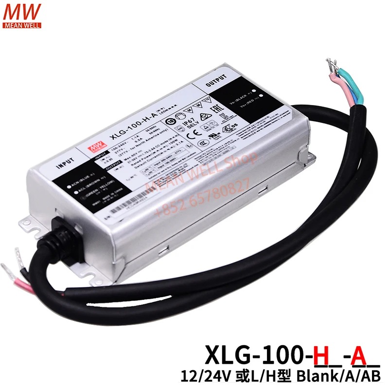 

Original MEAN WELL 100W Constant Current Mode LED Driver Switching Power Supply XLG-100-12-A XLG-100-24-A XLG-100-H-A