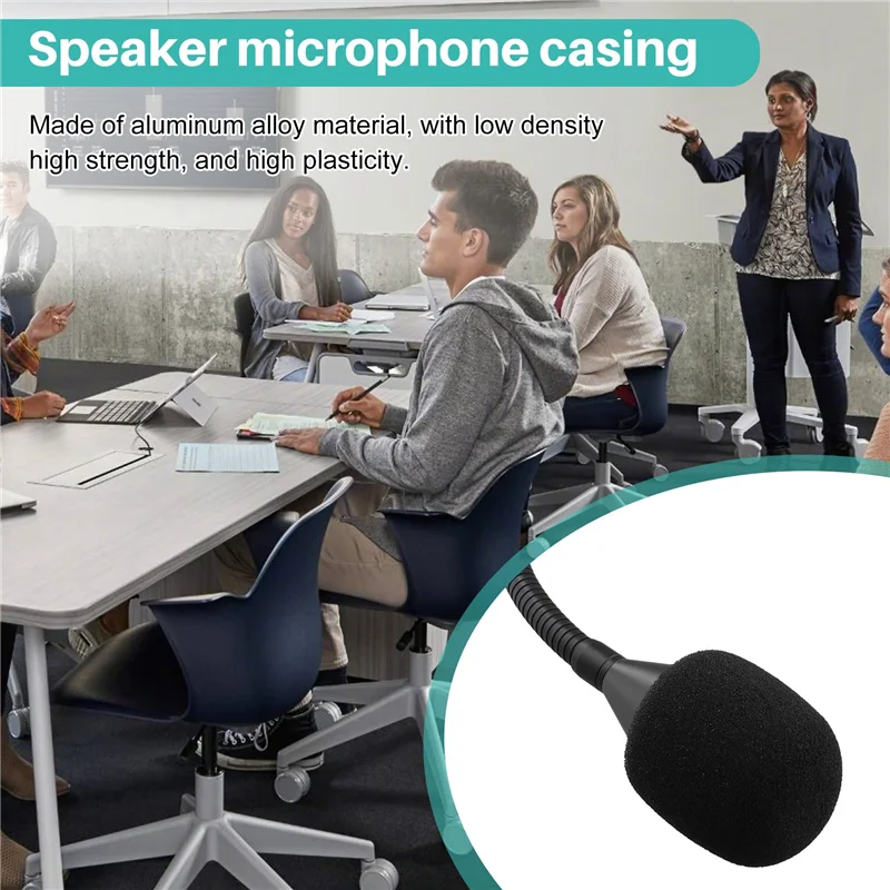 Microfone de pescoço de ganso PHILE Microfone de pescoço de ganso com redução de ruído flexível de 3 pinos para salas de reuniões