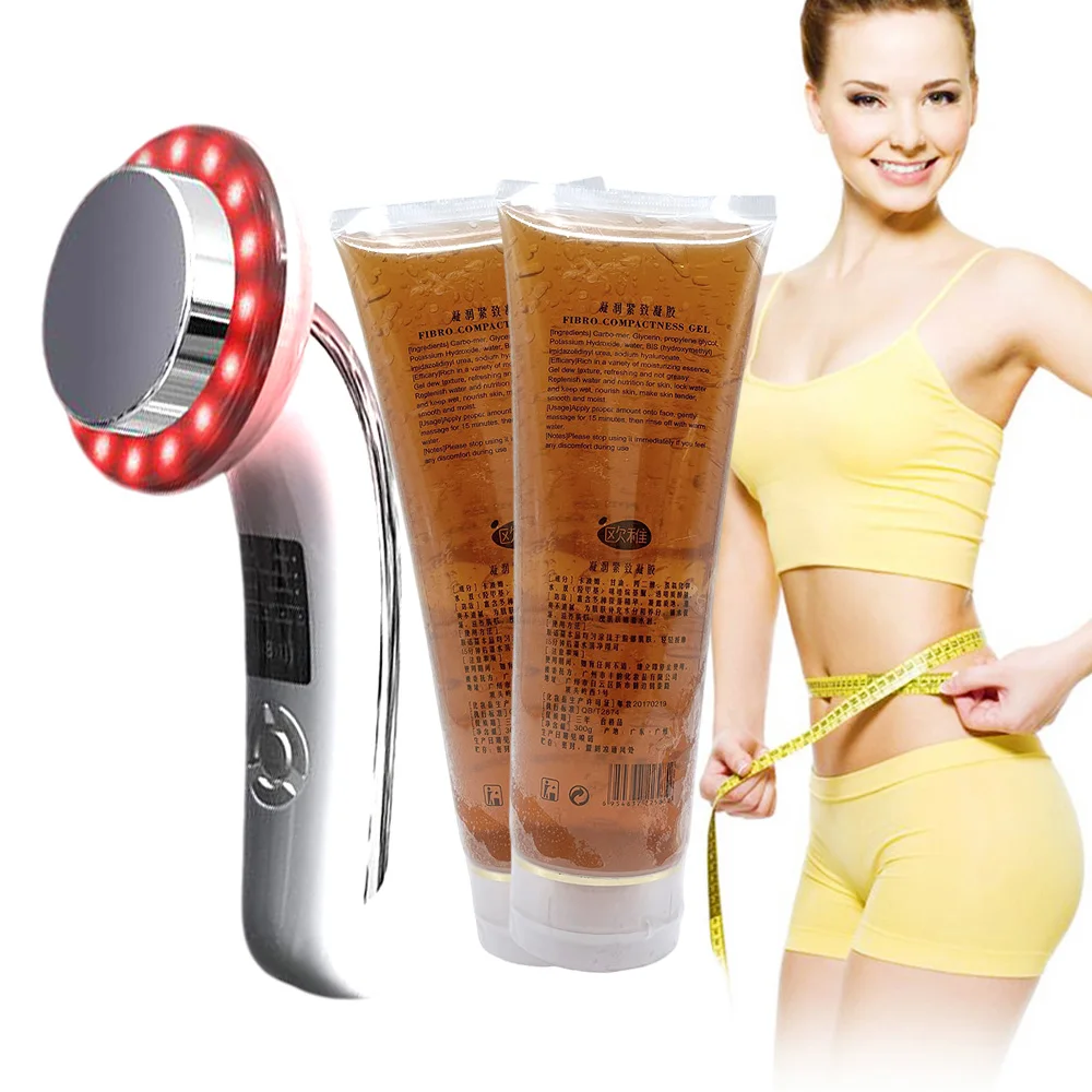 Ultrasound Cavitation EMS Slimming Machine 6 IN 1 Galvanic Body Massager LED Infrared Therapy RF Gel Conductor Facial Skin Care