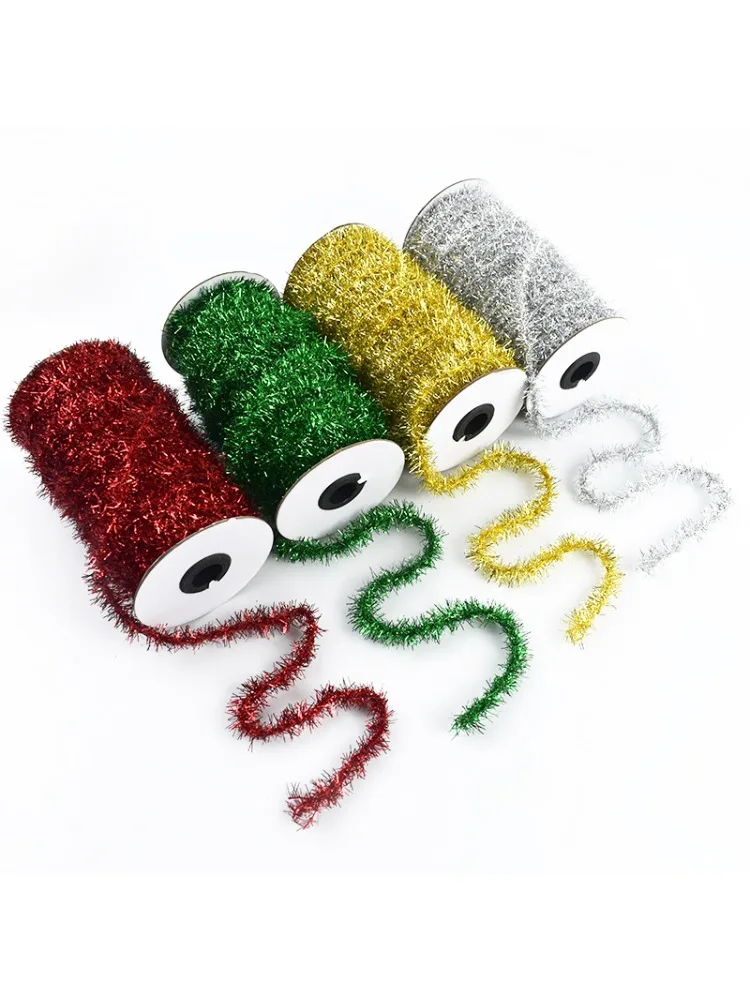 4 Colors Strip Glitter Tinsel Decoration Metallic Garland Party Supplies Christmas Tree Trims DIY Handmade Accessories