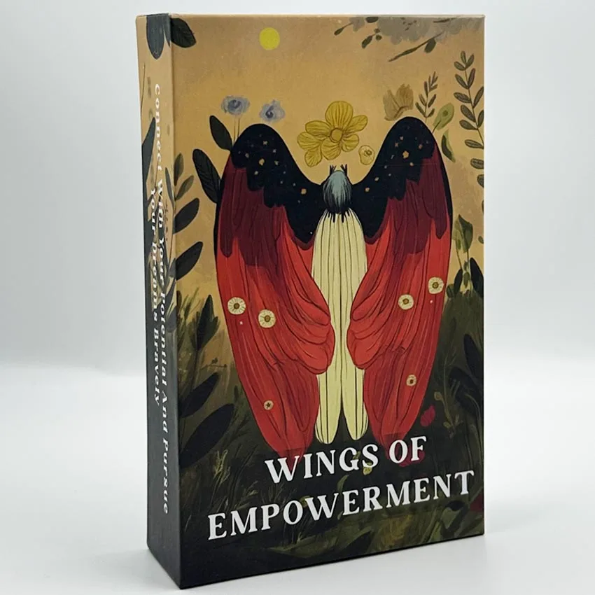 12x7 cm 56 Pcs Wings Of Empowerment Oracle Cards, Spiritual Awakening Tarot Cards Games