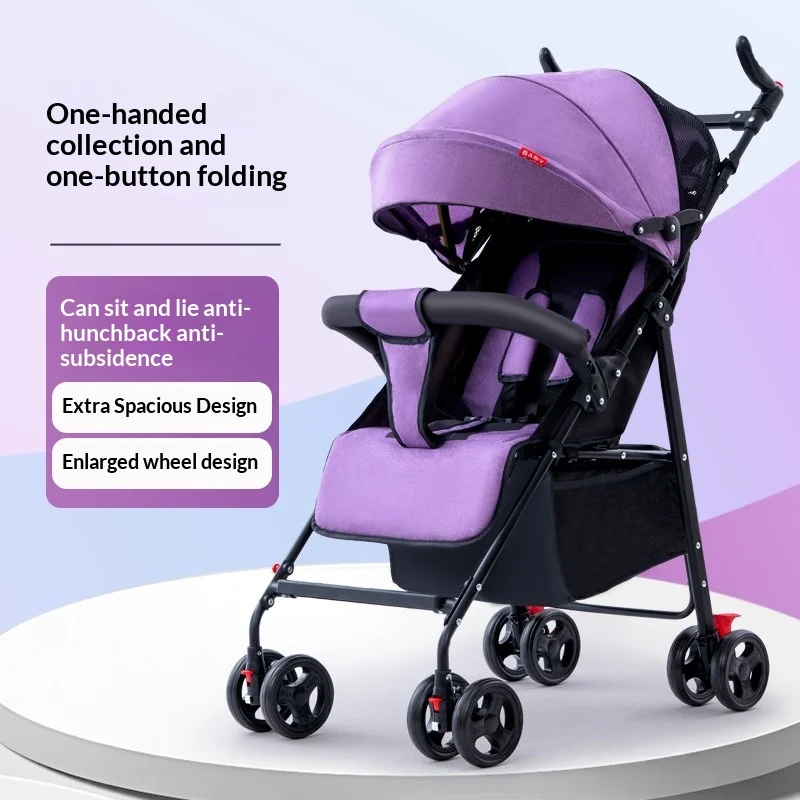 

Lightweight Foldable Umbrella Baby Stroller Portable Recline Shock Absorption Easy Fold Compact Travel Newborn Yoyo Stroller