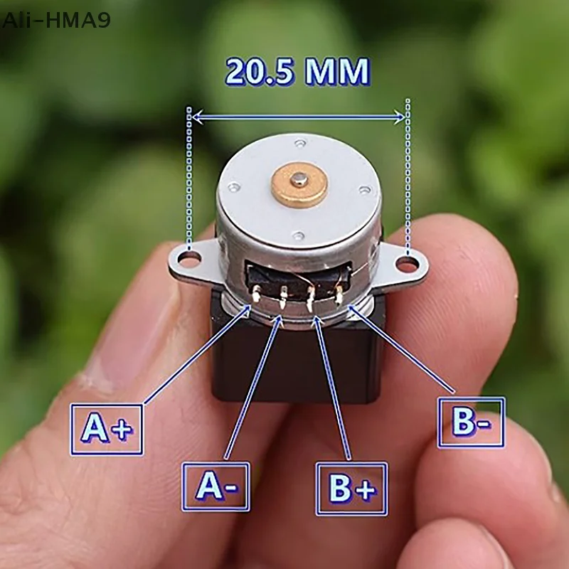 HMA9-1PC Micro Full Metal Gearbox Gear Stepper Motor Mini 15mm 2-Phase 4-Wire Gear Stepper Motor DIY Robot Car Monitor Camera