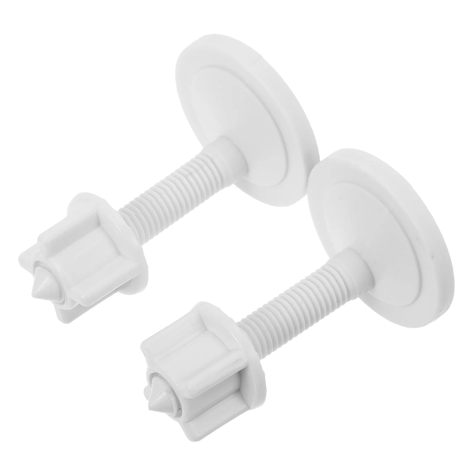 

2 Pcs Toilet Screw Parts Bolts Heavy-duty Seat Fastening Kit Bathroom Hinge Screws for Plastic and Nuts
