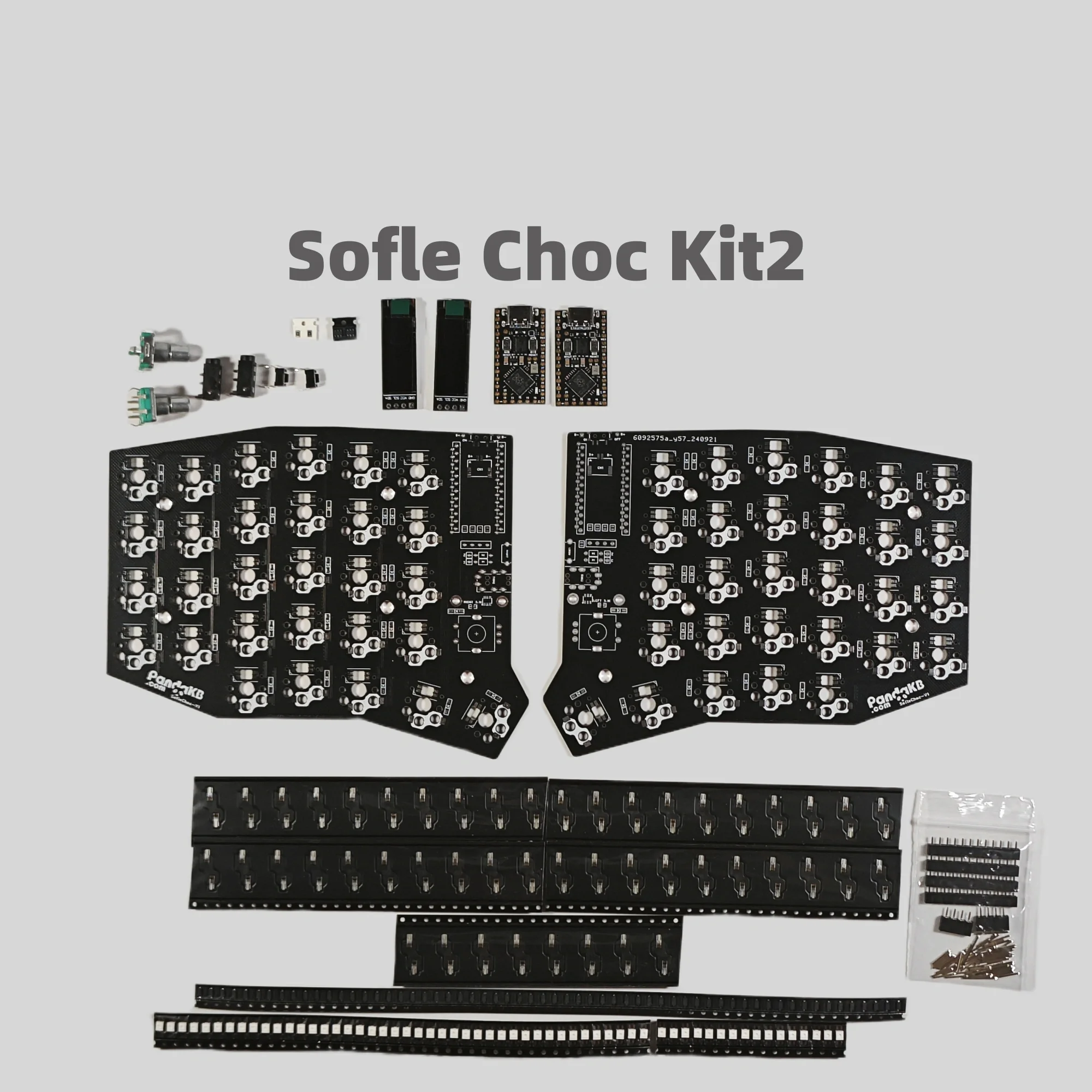 Sofle Choc Split Keyboard PCB Kit 58 Keys DIY Customization Ergonomic QMK Supports Comprehensive Key Mapping Macro Definition