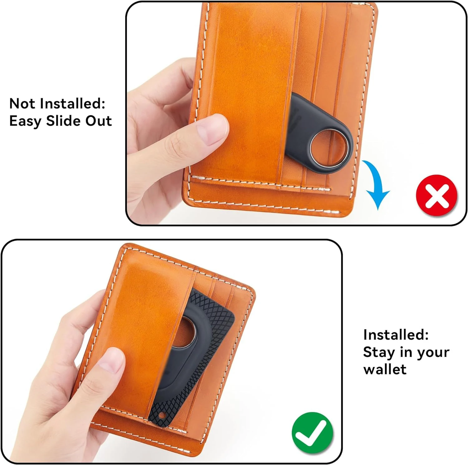 Card Holder for Galaxy SmartTag2 Wallet Holder Case Soft TPU Slim Protective Shell for Wallet Handbag Backpack Purse Clutch