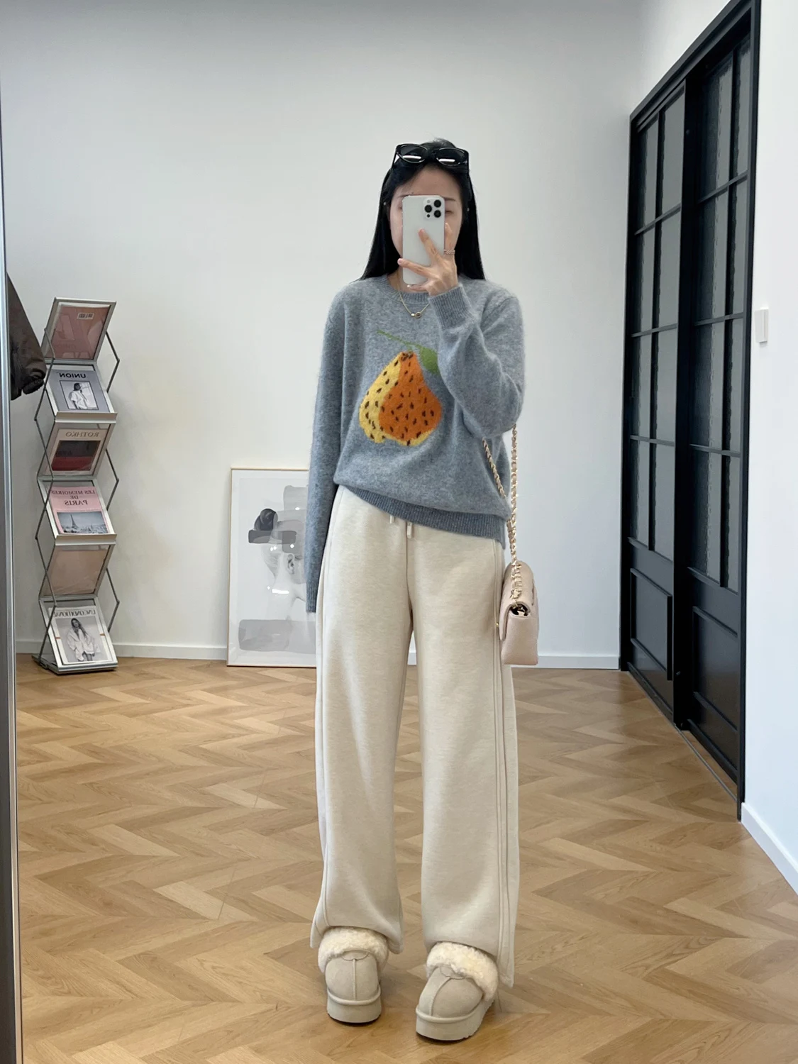 

Женские утепленные шерстяные брюки Thiened Fce с высокой талией, прямые, повседневные, с боковыми линиями, красивые, зимние, узкие, однотонные