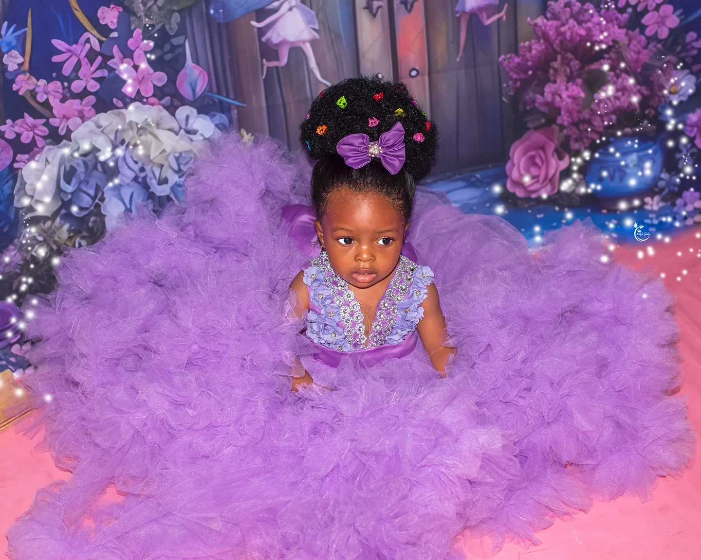 Prinzessin Mädchen Geburtstagskleider Kinder Ballkleider Maßgeschneiderte Perlen Blumenmädchenkleider Kinder 2-in-1-Partykleider