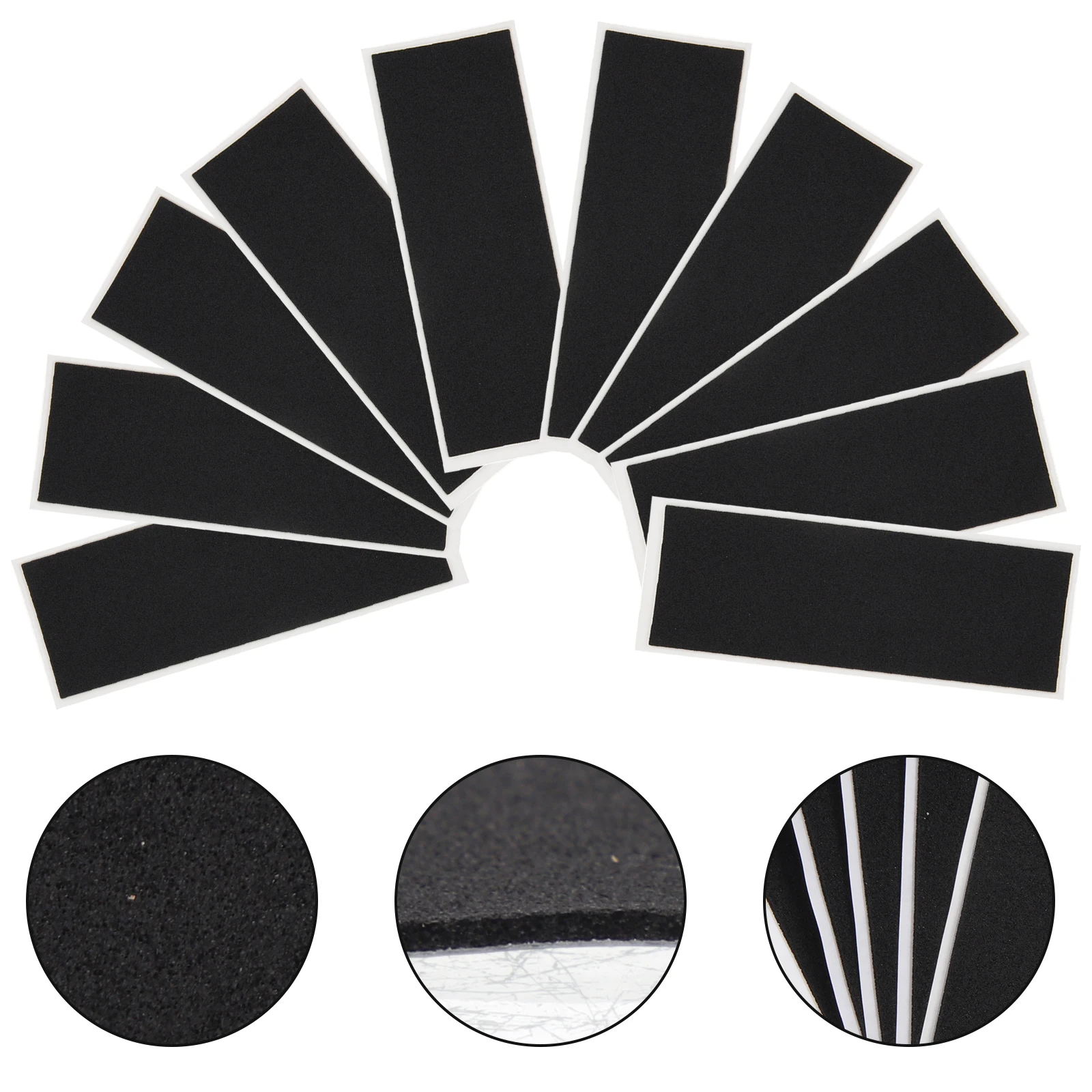 10 قطعة شريط لحام رغوي ملصق مضاد للانزلاق للوحة الأصابع لاصق طويل الأمد سهل الاستخدام لاستبدال لوح التزلج بالإصبع