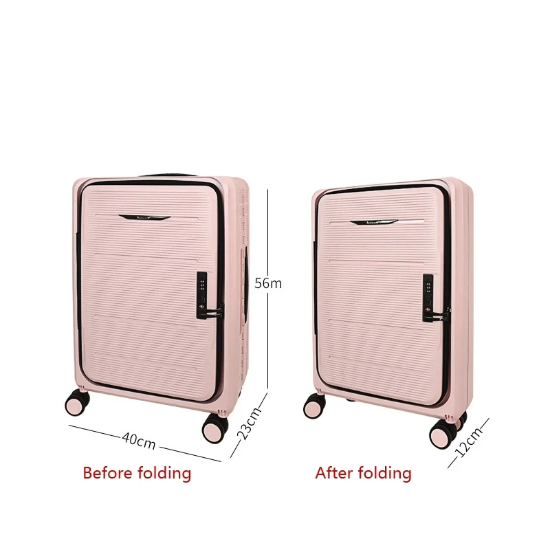 20/24 Inch Rolling Luggage Folding Suitcase with Wheel Password Trolley Case High-quality NEW Travel Cabin Suitcase Portable