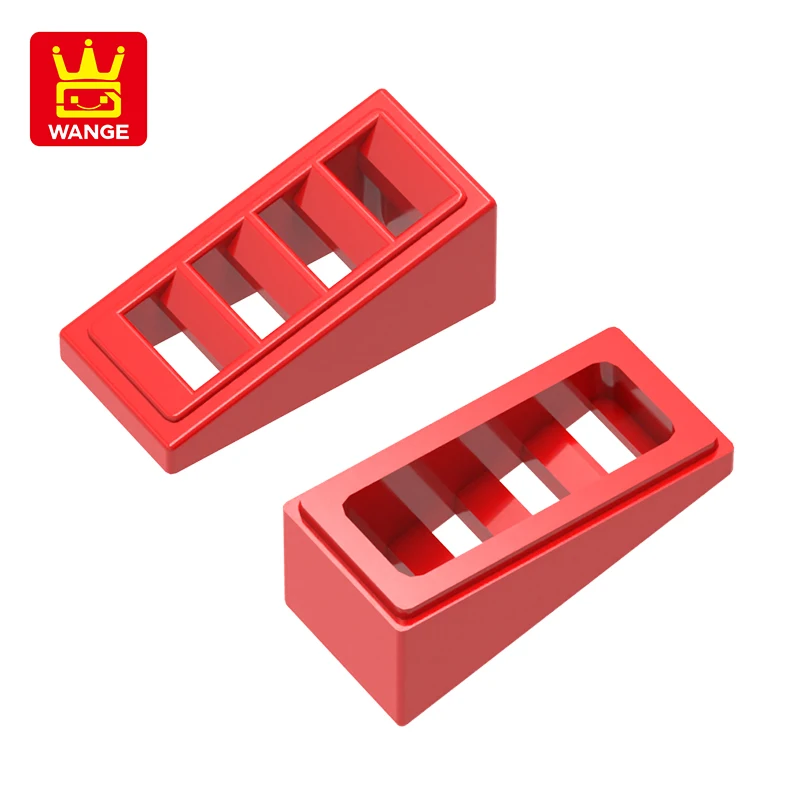 20Pcs/lot NO.61409 Slope 18 2x1x2/3 with 4 Slots Block Moc Color Accessories Compatible with Brick DIY Children's Toy Assembly