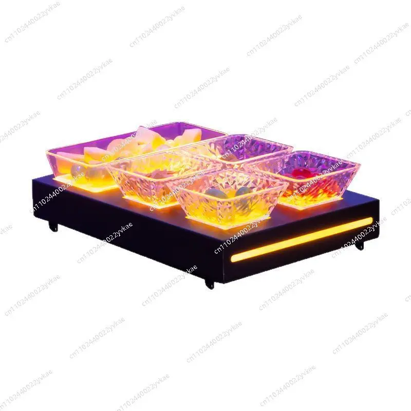 

Светящаяся тарелка с фруктами КТВ для ночного клуба, дома, акриловая тарелка для замороженных закусок, светодиодная креативная интернет-стойка для фруктовых тарелок со знаменитостями