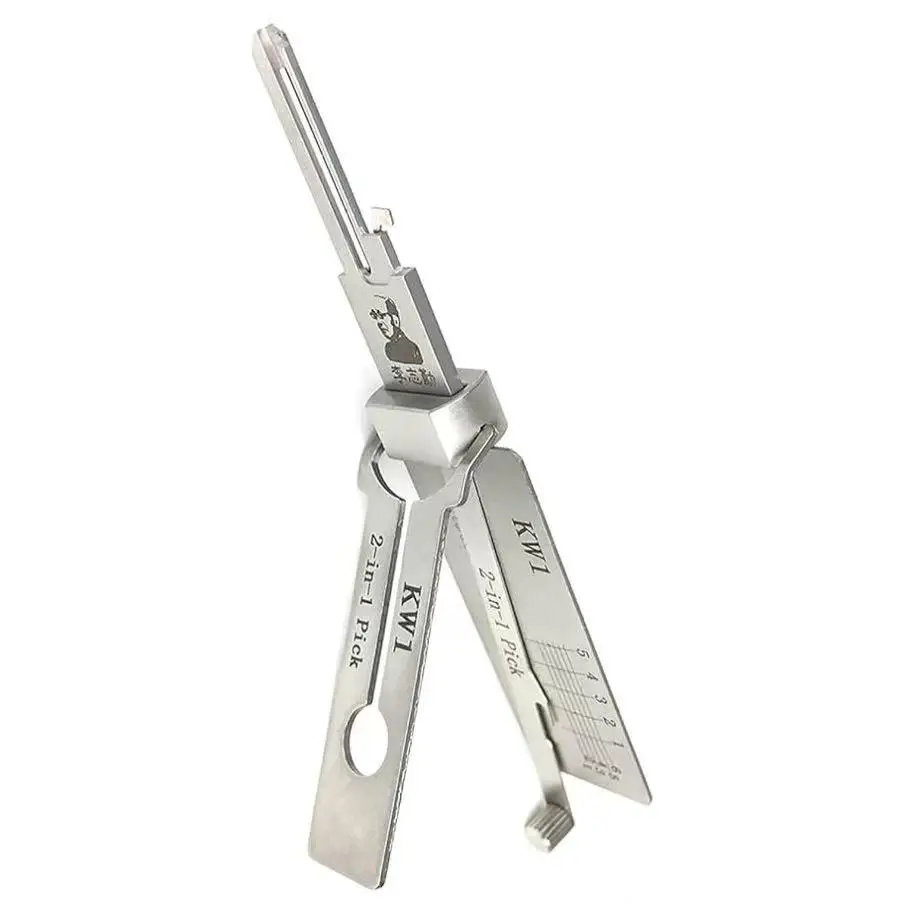 LISHI 2 IN 1 KW1 locksmith tool Pick & Hook Set Maintenance Repair 2 In 1 Hand Tools Stainless Tool Precision Hook and Pick Set