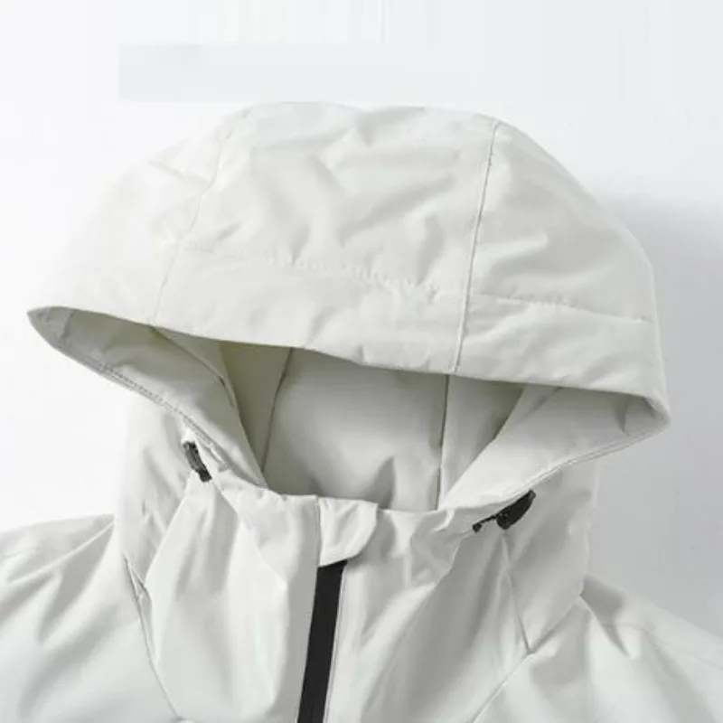 KIDWHXR Winter Man Jacket Windproof Waterproof Hooded Coat Men Multi-Pocket Long Sleeve Male Outdoor Sport Casual Parkas