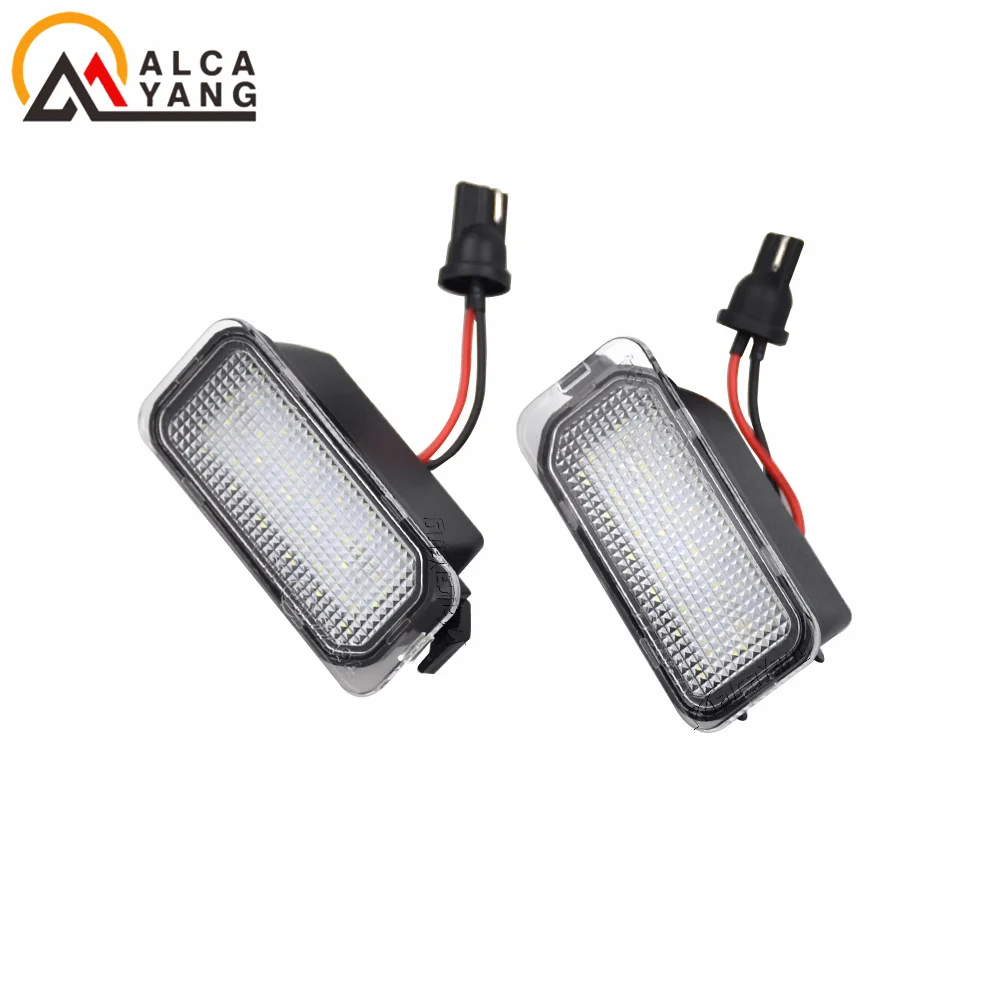 2Pc SMD LED Number Licence Plate Light Assembly Cool White Lamps Bulb For Ford Kuga Mondeo Focus S-Max B-Max C-Max Fiesta Ranger