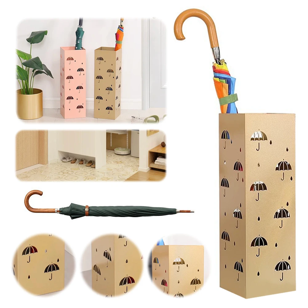 

Metal Chic Umbrella Holder Free Standing Metal Umbrella Stand Rack Walking Sticks Holder Entryway Home Hotel Office Decor