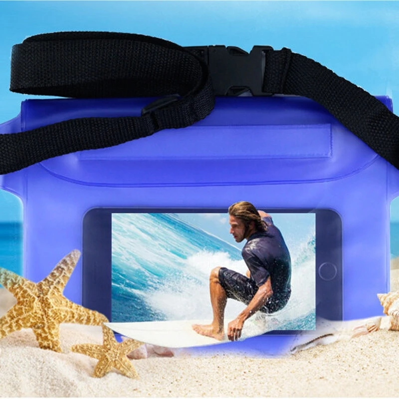 Bolsa teléfono subacuática ligera, correa ajustable, bolsa seca para natación, riñonera para Rafting para snorkel y surf