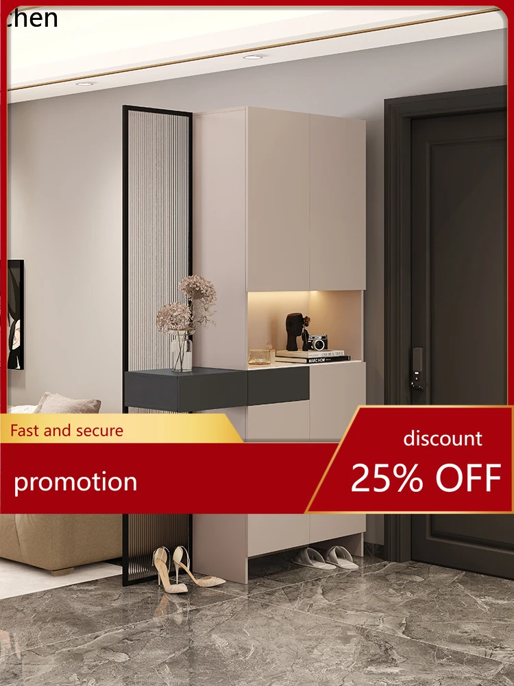 

CZ Entryway Living Room Entrance Screen Partition Hallway Shoe Cabinet Integrated Front Door Hall Cabinet