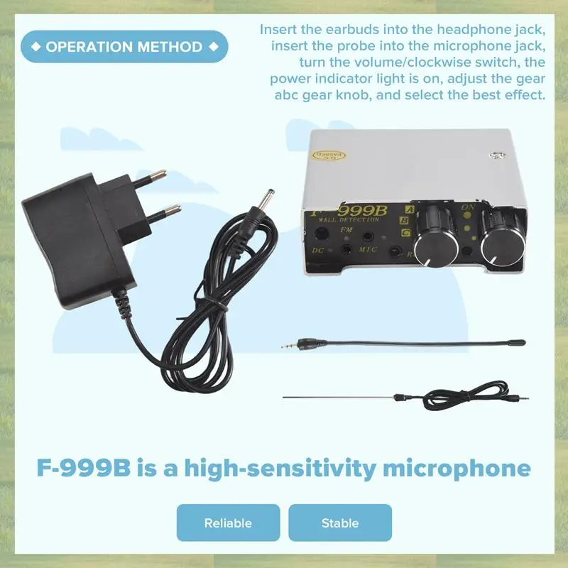 Detector de fugas de agua N15R-F999B, Detector de fugas de pared para el hogar, enchufe europeo