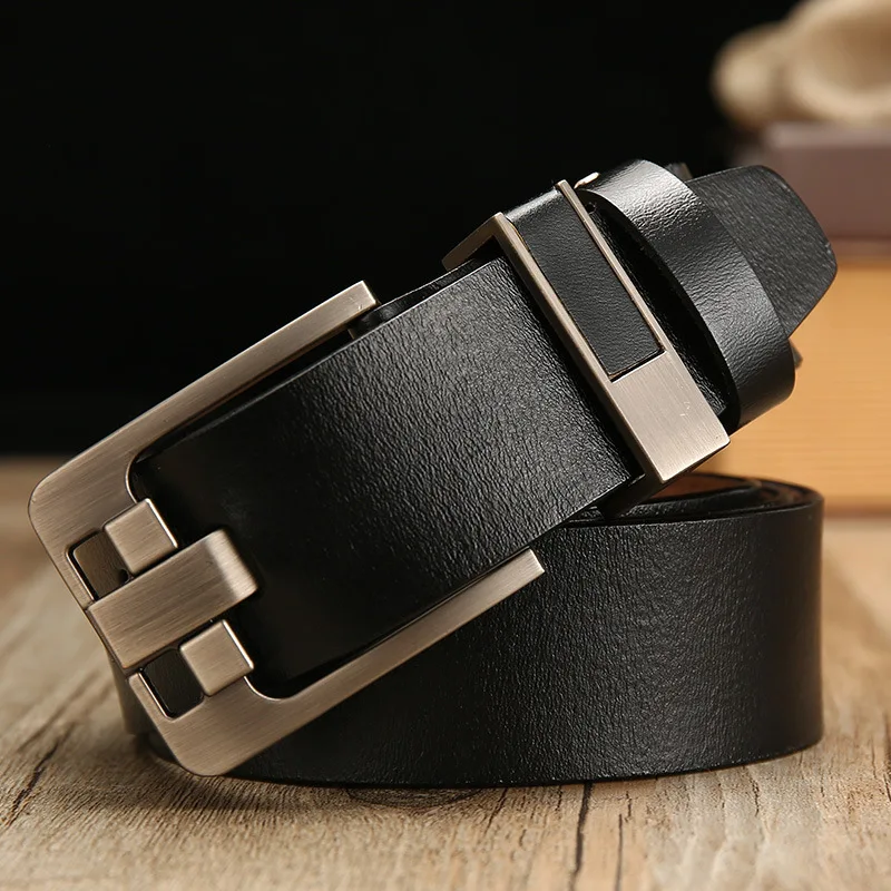 Hot selling men's outdoor belt, men's retro needle buckle leather belt